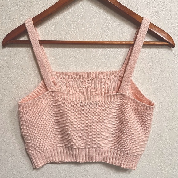 Wild Fable Crop Knit Embroidered Top Size M - Picture 3 of 8